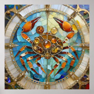 Affiche Zodiaque - Cancer Le Crabe