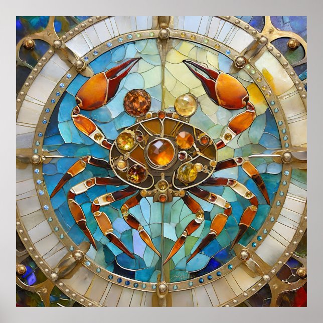 Affiche Zodiaque - Cancer Le Crabe (Devant)