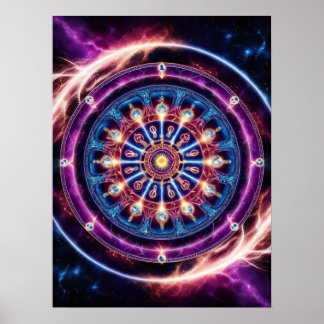 Affiche Zodiaque mystique Mandala - Mur vibrant