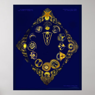 Affiche Zodiaque perdu de Rudof Steiner (Grand 30x 24 pouc