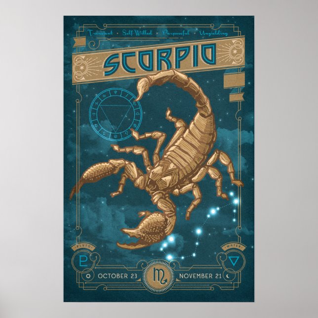 Affiche Zodiaque : Scorpio (Devant)
