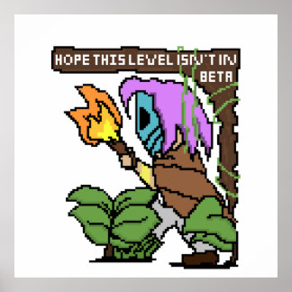 Affiche Zoe Pixel Sign - "Niveau Bêta"