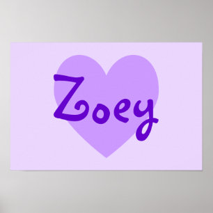 Affiche Zoey en violet