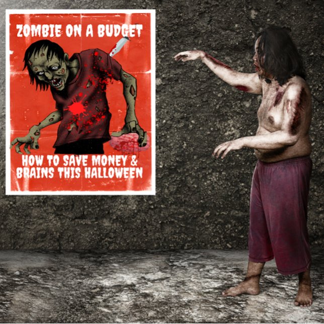 Affiche Zombie À L'Halloween Budget (Créateur téléchargé)