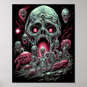 Affiche Zombie Créations Sci-fi Horror Art