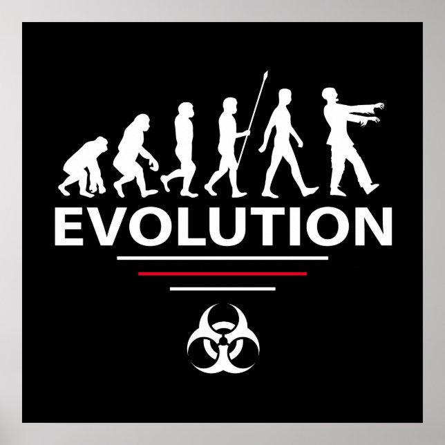 Affiche zombie de l'évolution (Devant)