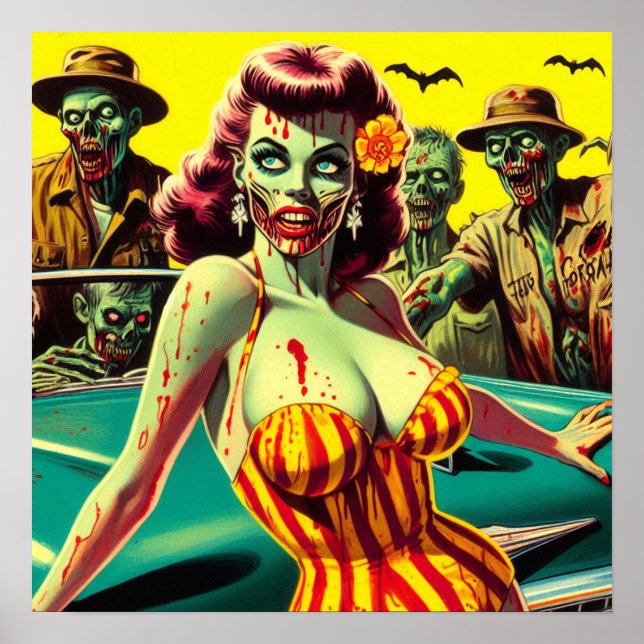 Affiche Zombie Pin-up (Devant)