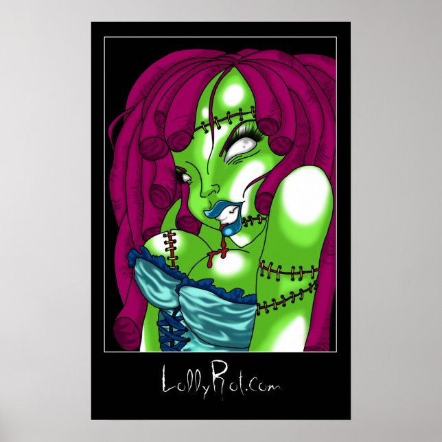 Affiche Zombie Pin-up (Devant)