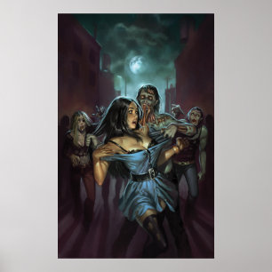 AFFICHE ZOMBIE TERRORS COUVRE L'IMAGE PAR ALY TELL