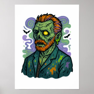 Affiche Zombie Van Gogh - Dessin humoristique