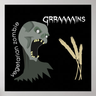 Affiche Zombie végétarien veut des grands !