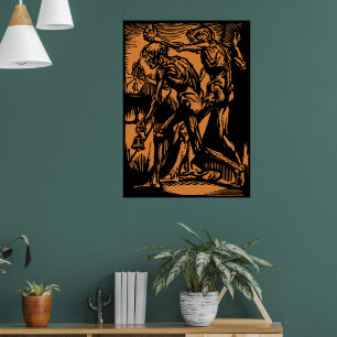 Affiche Zombies à l'intérieur du Citrouille Jack-o'Lantern