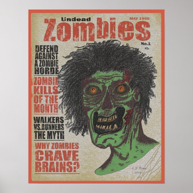 Affiche Zombies le magazine Undead (Devant)