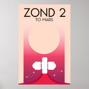 Affiche Zond 2 Space Art.