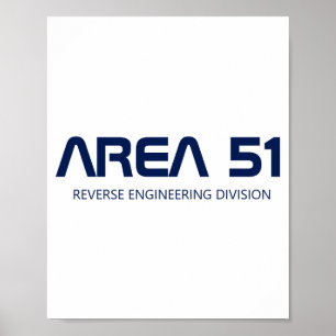 Affiche Zone 51 Ingénierie Inverse Extraterrestre Ufo Para