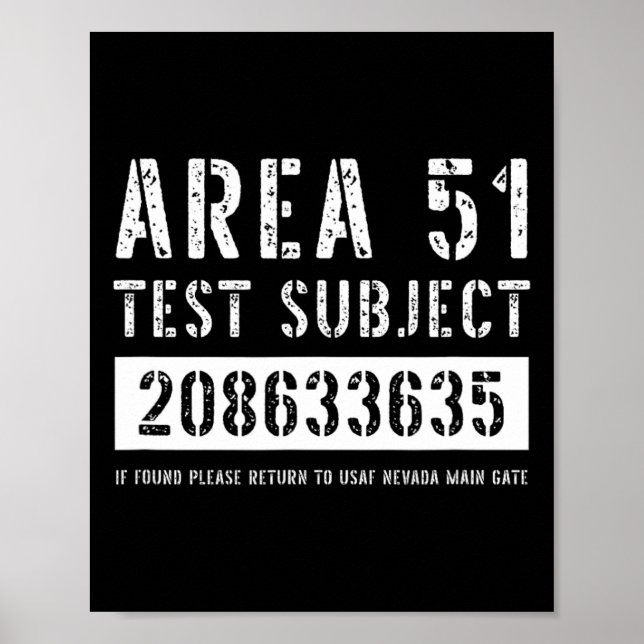 Affiche Zone 51 Objet de l'essai 3635 Enlèvement d'Aliens  (Devant)