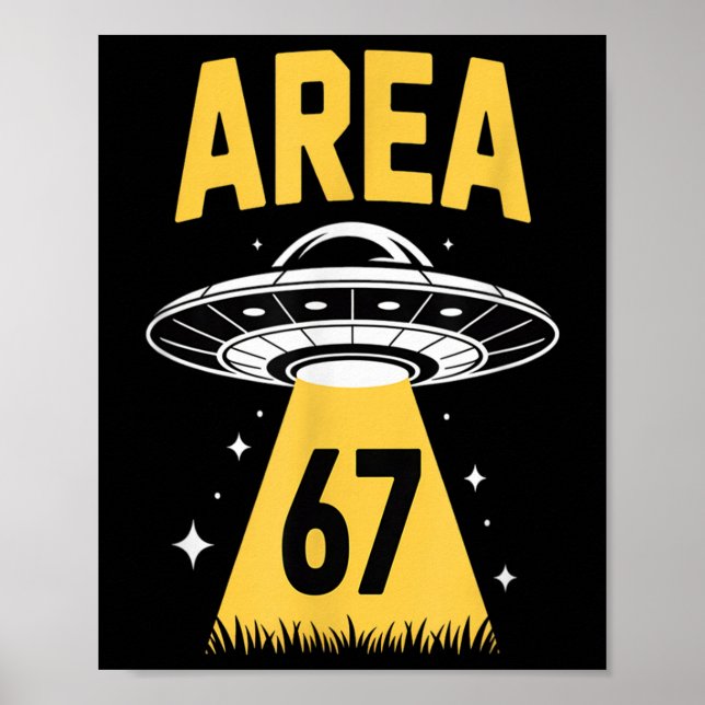 Affiche Zone 67 Drôle de vaisseau spatial Ovni 6 7 Thème A (Devant)