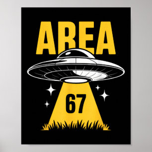 Affiche Zone 67 Ufo Soucoupes Volantes Faisceau Lumineux 