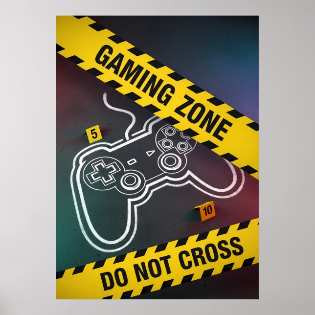 Affiche Zone de jeu à ne pas traverser (Devant)