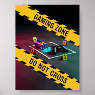 Affiche Zone de jeu à ne pas traverser