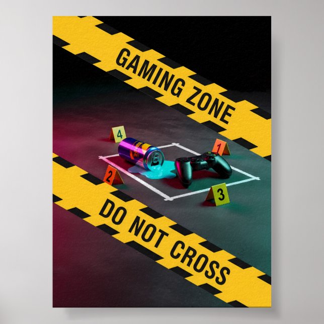 Affiche Zone de jeu à ne pas traverser (Devant)