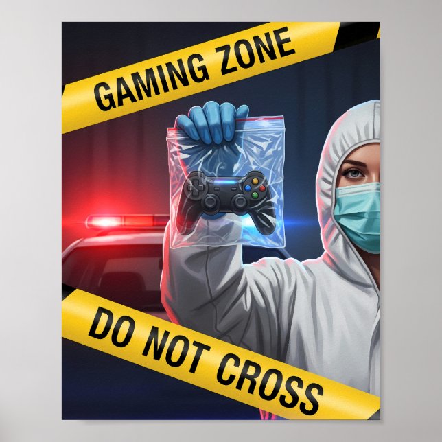 Affiche Zone de jeu à ne pas traverser (Devant)