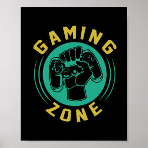 Affiche Zone de jeu cadeau Gamer