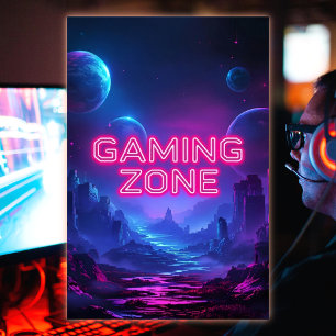 Affiche Zone de jeu Couleurs néon vibrantes