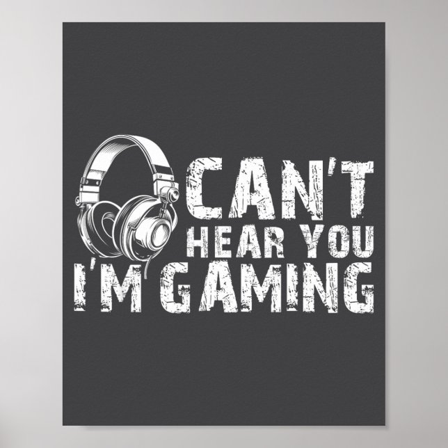 Affiche Zone de jeu Focus Gamer Tee Citation drôle  (Devant)