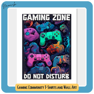 Affiche Zone de jeu ne dérangez pas Cool Gamer Idée cadeau