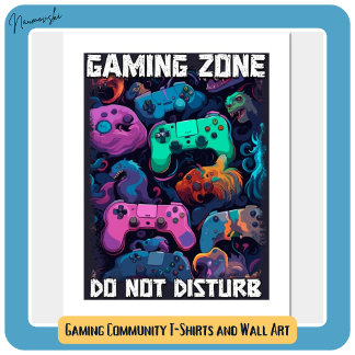 Affiche Zone de jeu ne dérangez pas Cool Gamer Idée cadeau