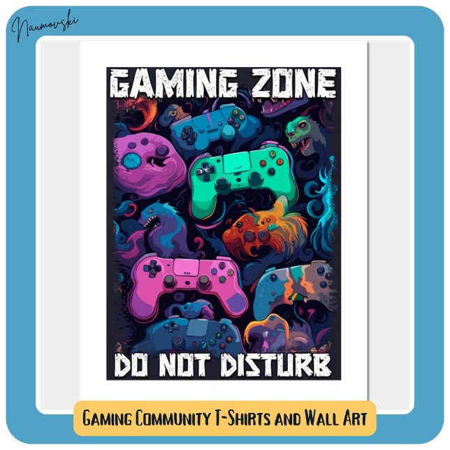 Affiche Zone de jeu ne dérangez pas Cool Gamer Idée cadeau (Créateur téléchargé)