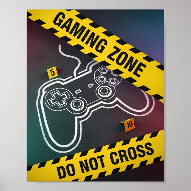 Affiche Zone de jeu Ne pas franchir (Devant)