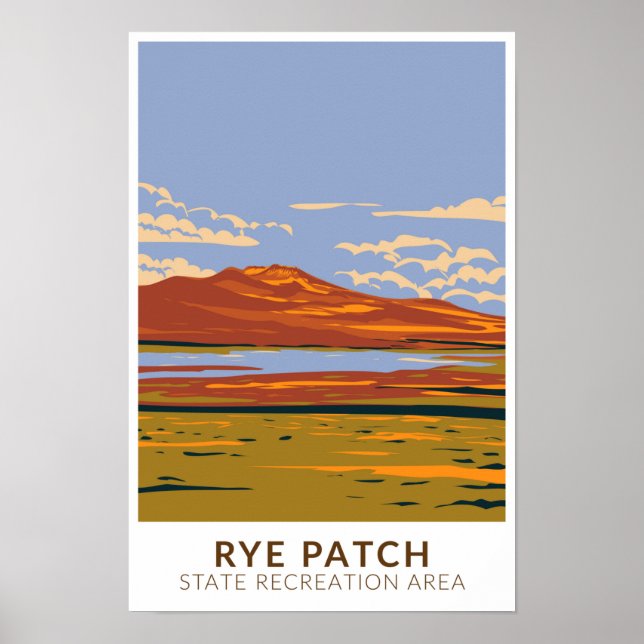 Affiche Zone de loisirs d'État de Rye Patch, Nevada, vinta (Devant)