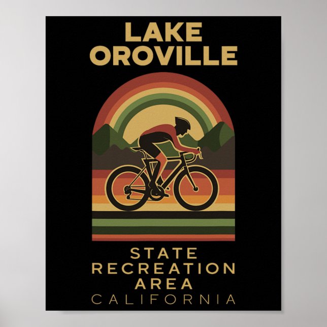 Affiche Zone de Récréation d'État du Lac Oroville VTT (Devant)