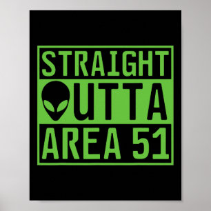Affiche Zone Extérieure Droite 51 Alien Ufo Chasse