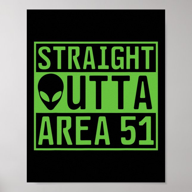 Affiche Zone Extérieure Droite 51 Alien Ufo Chasse (Devant)