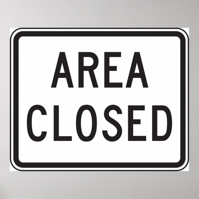 Affiche Zone fermée Signal Avertissement Zone restreinte (Devant)