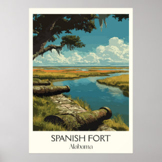 Affiche Zones humides de Spanish Fort Alabama