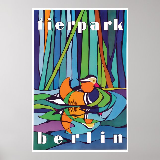 Affiche Zoo Berlin avec canard (Devant)