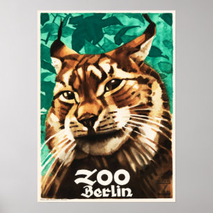 Affiche ZOO BERLIN Germany Zoological Garden 1930 Travel