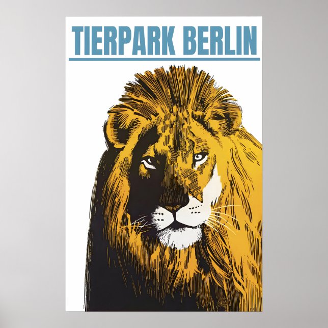 Affiche Zoo Berlin (lion) Tiergarten (Devant)