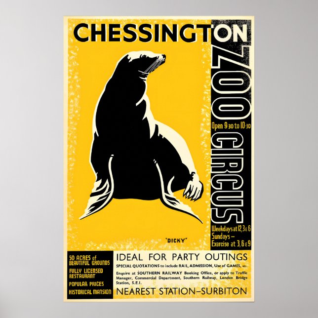 Affiche Zoo Chessington (Seal) (Devant)