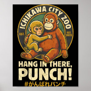 Affiche zoo de la ville d'Ichikawa,tiens bon le coup de po