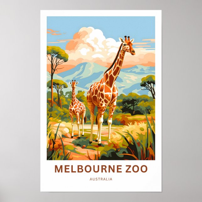 Affiche Zoo de Melbourne Australie Imprimer (Devant)