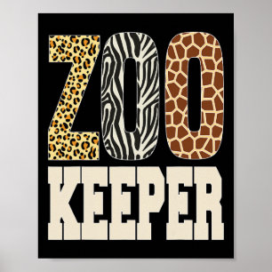 Affiche Zookeeper Animaux Zoo Wildlife Lover Safari Savann