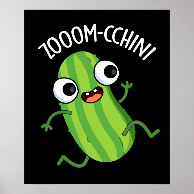 Affiche Zoom-cchini Funny Zucchini Pun Dark BG (Devant)