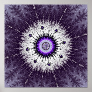Affiche Zoom de mandelbrot violet