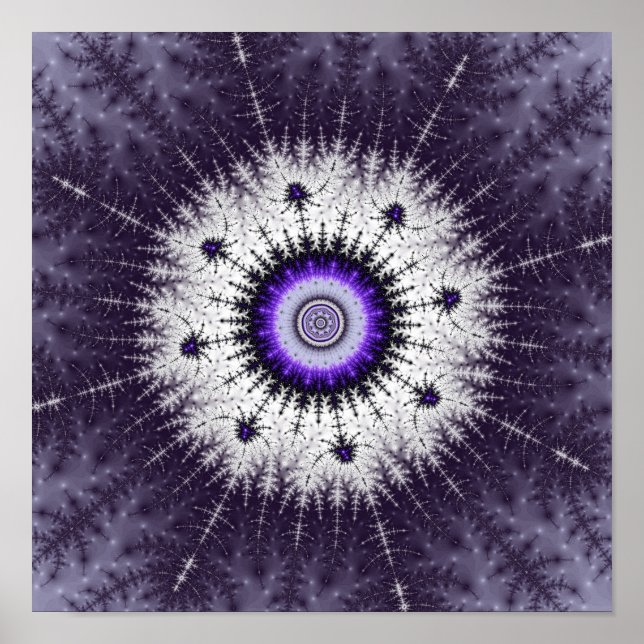 Affiche Zoom de mandelbrot violet (Devant)