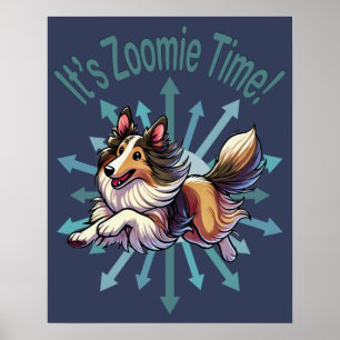 Affiche Zoomie Time Collie